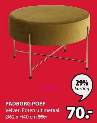 Jysk Padborg poef aanbieding