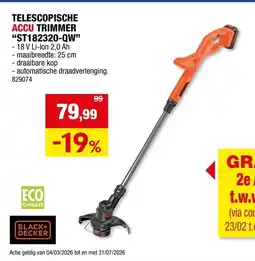 Hubo Telescopische accu trimmer "st182320-qw" aanbieding