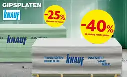 Hubo Knauf gipsplaten aanbieding