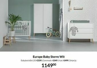 BabyPark Europe baby sterre wit aanbieding