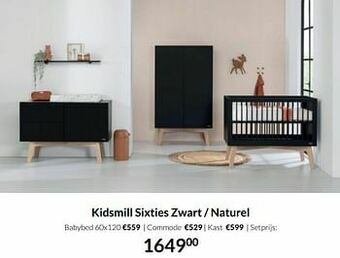 BabyPark Kidsmill sixties zwart - naturel aanbieding