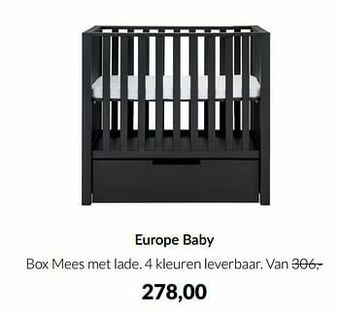 BabyPark Europe baby box mees met lade aanbieding