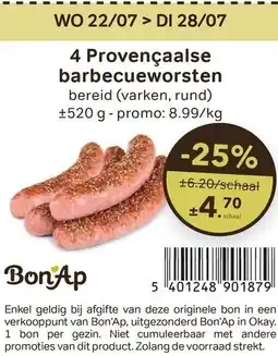 Bon Ap Provençaalse barbecueworsten aanbieding