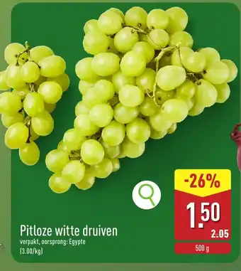 ALDI Pitloze witte druiven aanbieding