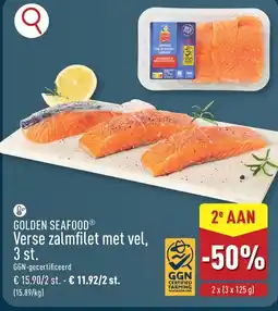 ALDI Ggn golden seafoord verse zalmfilet aanbieding