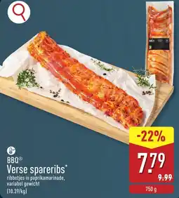 ALDI Bbqⓡ Verse spareribs aanbieding