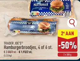 ALDI Trader joe's® Hamburgerbroodjes, 4 of 6 st. aanbieding