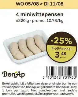 Bon Ap Miniwittepensen aanbieding