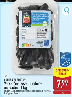 ALDI Golden seafoodⓡ Verse Zeeuwse "Jumbo"- mosselen, 1 kg aanbieding