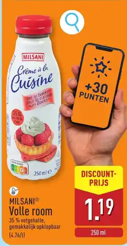 ALDI Milsani Volle room aanbieding