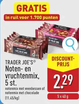 ALDI Trader joe's Noten envruchtenmix 5 st. aanbieding