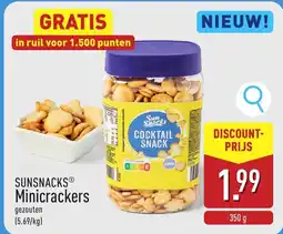 ALDI Sunsnacks Minicrackers aanbieding