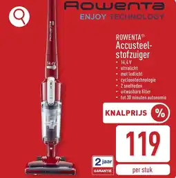 ALDI Rowentaⓡ accusteelstofzuiger aanbieding