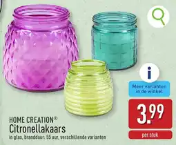 ALDI Home creationⓡ citronellakaars aanbieding