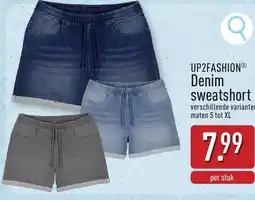ALDI Up2fashion® denim sweatshort aanbieding