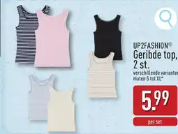 ALDI Up2fashion® Geribde top, 2 st. aanbieding