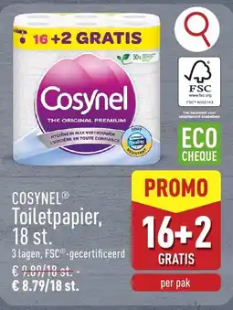 ALDI Cosynel® Toiletpapier, 18 st. aanbieding