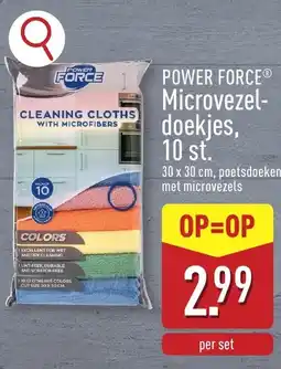 ALDI Power force® microvezel- doekjes, 10 st. aanbieding