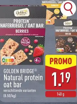 ALDI Golden bridgeⓡ Natural protein oat bar aanbieding