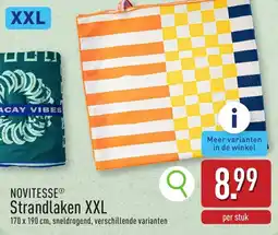 ALDI Novitesseⓡ strandlaken xxl aanbieding