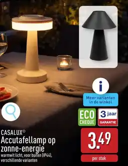 ALDI Casaluxⓡ Accutafellamp op zonne-energie aanbieding