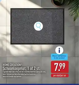 ALDI Home creationⓡ Schoonloopmat, 1 of 2 st. aanbieding