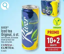 ALDI River® Iced tea Original, 6 st. aanbieding