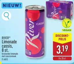 ALDI River® limonade cassis, 8 st. aanbieding
