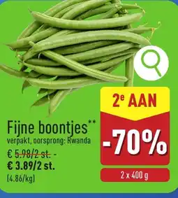 ALDI Fijne boontjes aanbieding
