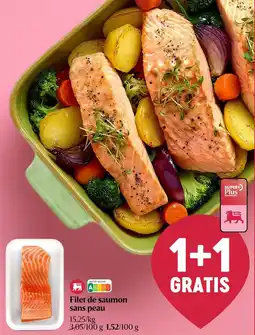 AD Delhaize Filet de saumon sans peau aanbieding