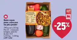 AD Delhaize Boîte repas pour couscous ou pita poulet aanbieding