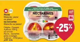 AD Delhaize Pêche ou nectarine aanbieding