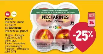 Pêche ou nectarine