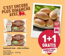 AD Delhaize Sandwich frais - riche en fibres aanbieding