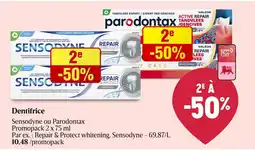 AD Delhaize Dentifrice aanbieding
