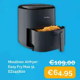 Krëfel Moulinex airfryer easy fry max 5l ez245b20 aanbieding
