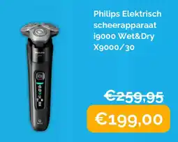 Krëfel Philips elektrisch scheerapparaat igooo wet&dry x9000 / 30 aanbieding