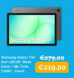 Krëfel Samsung galaxy tab €279,00 a11+ 128 gb + book cover + jbl tune 770nc-zwart aanbieding