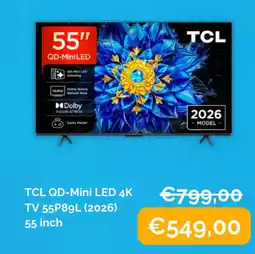 Krëfel Tcl qd-mini led 4k tv 55p89l (2026) aanbieding