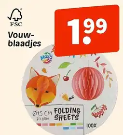 Wibra Vouwblaadjes aanbieding