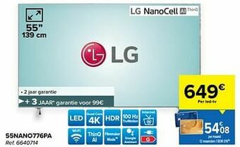 Carrefour Lg 55nano776pa aanbieding