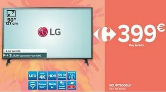 Carrefour Lg 50up75006lf aanbieding