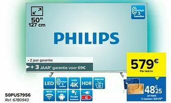 Carrefour Philips 50pus7956 aanbieding