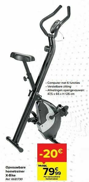 Opvouwbare hometrainer x-bike