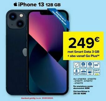 Carrefour Apple iphone 13 128 gb aanbieding
