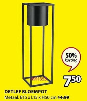 Jysk Detlef bloempot aanbieding