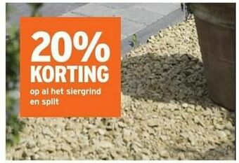GAMMA 20% korting op al het siergrind en split aanbieding