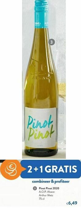 OKay Pinot pinot 2020 a.o.p. alsace arthur metz aanbieding