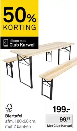Karwei Biertafel aanbieding