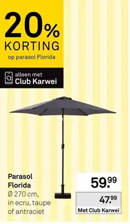 Karwei Parasol Florida aanbieding